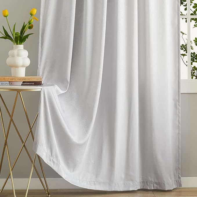 Privacy Sheer Curtains That Let Light in, Rod Pocket Semi Sheer Privacy - Image 2