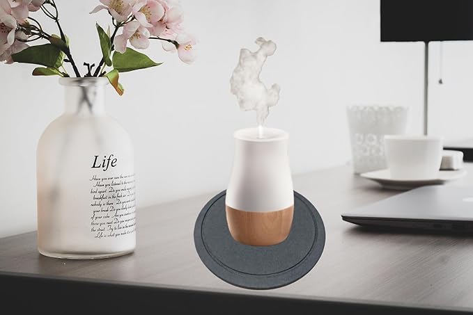 Stone Drying Mat for Mini Humidifiers, Absorbs Water Drips Round Diatomaceous - Image 5