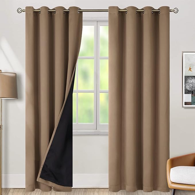BGment 100% Blackout Curtains for Bedroom Window 84 Inch Length 2 Panels Set by BGment