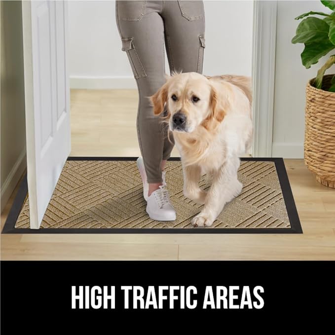GORILLA GRIP 100% Waterproof All-Season WeatherMax Doormat US Designed Natural - Image 6