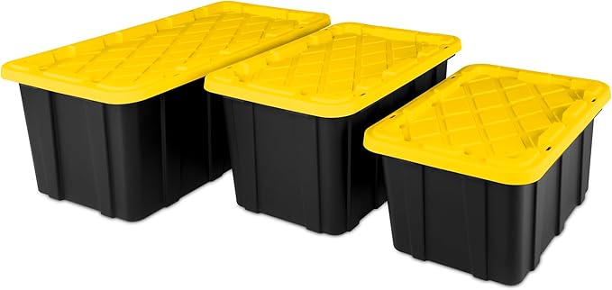 Sterilite 17 Gal Industrial Tote, Stackable Storage Bin - Image 10