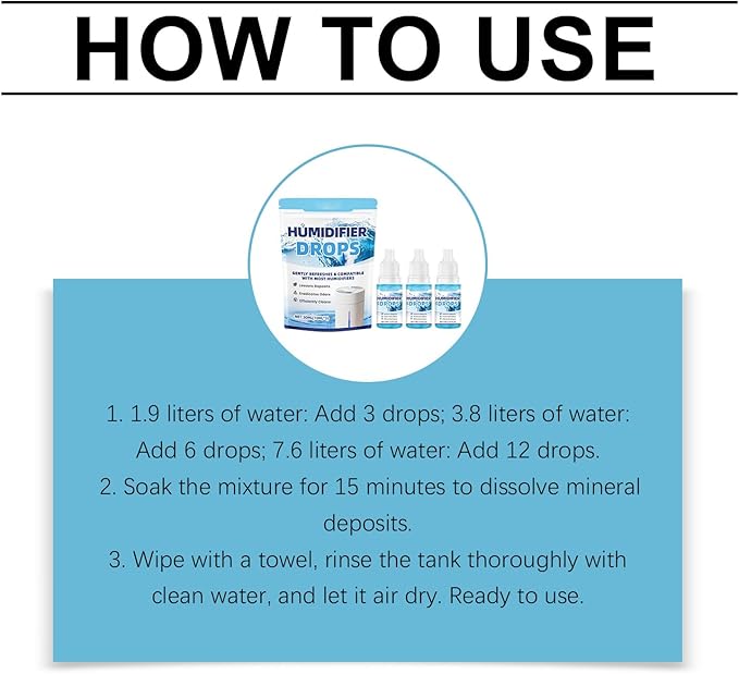 Humidifier Cleaner Drops, Slows Buildup & Scaling, Humidifier Solution - Image 8