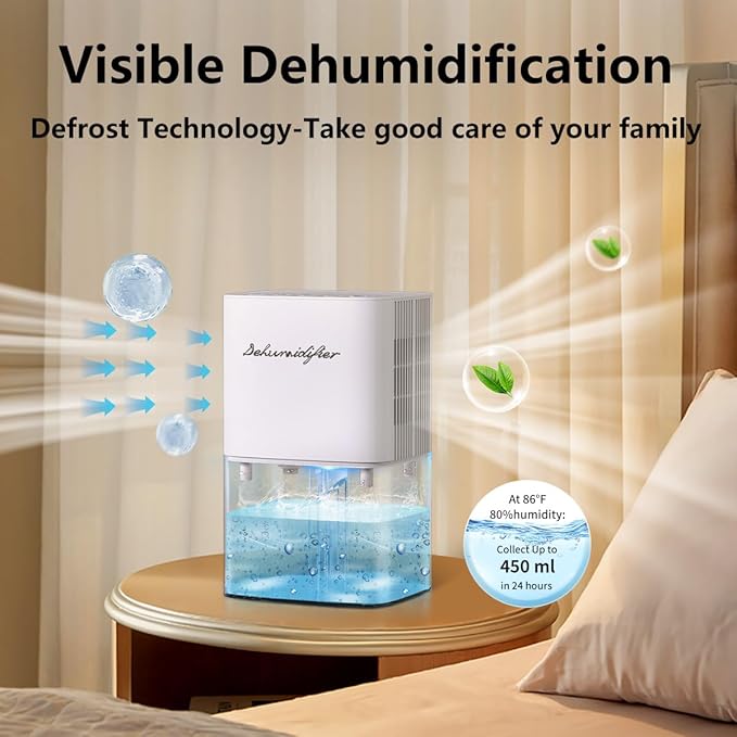Dehumidifier 1800ML 63OZ Small Dehumidifier - Image 2