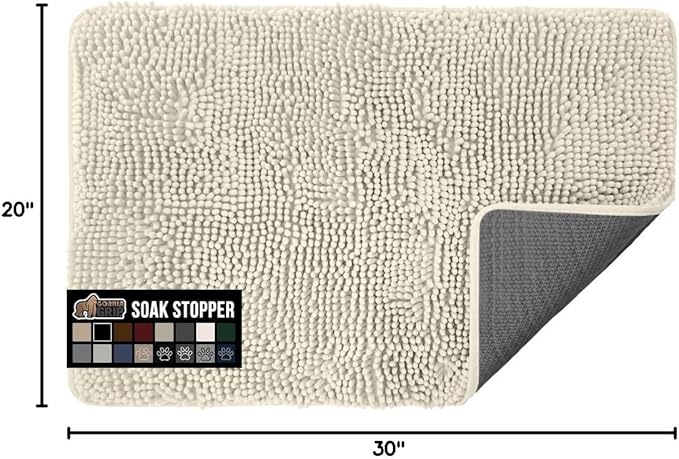 GORILLA GRIP SOAKSTOPPER Dog Door Mat, 30x20 Machine Washable Rug Absorbent - Image 2