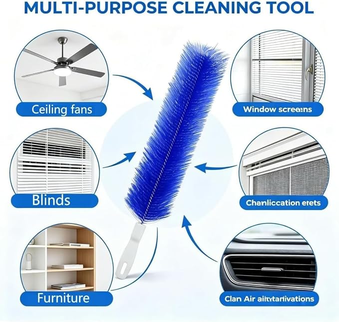 Fan Cleaning Brush, Bendable Microfiber Head, Reusable Dust Remover, Ldeal - Image 6