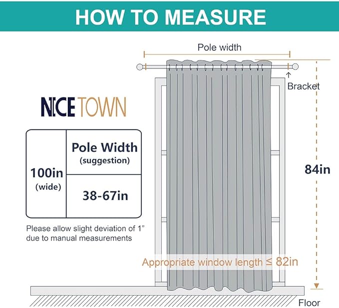 NICETOWN Total Shade Patio Door Curtain, Heavy-Duty Full Light Shading Sliding - Image 7
