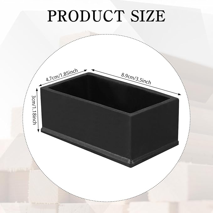 24 Pcs Wood Post End Cap 1.85 x 3.5 inch Waterproof Anti-Friction Black Post - Image 2