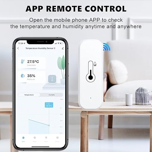 Temperature and Humidity Monitor Sensor WiFi & Bluetooth, No Hub Required - Image 3