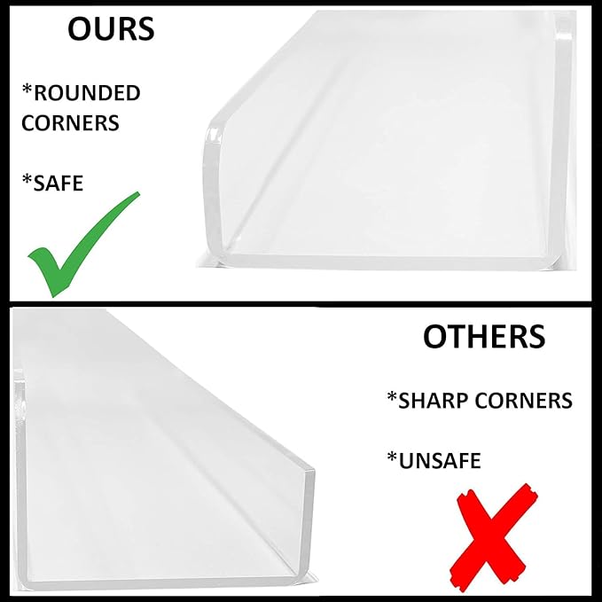 Huji 16 Inch Clear Acrylic Shelf - Image 5