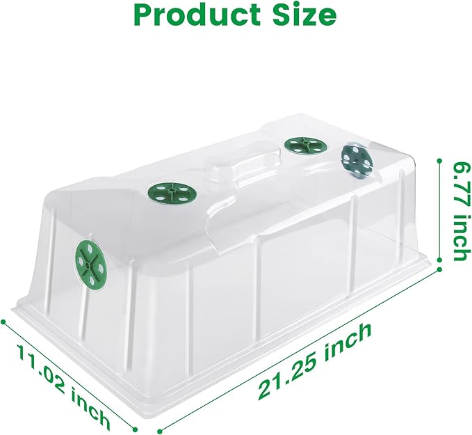 MIXC 10 Pack Humidity Dome 7" Tall Extra Strength, 1020 Growing Trays Cover - Image 3