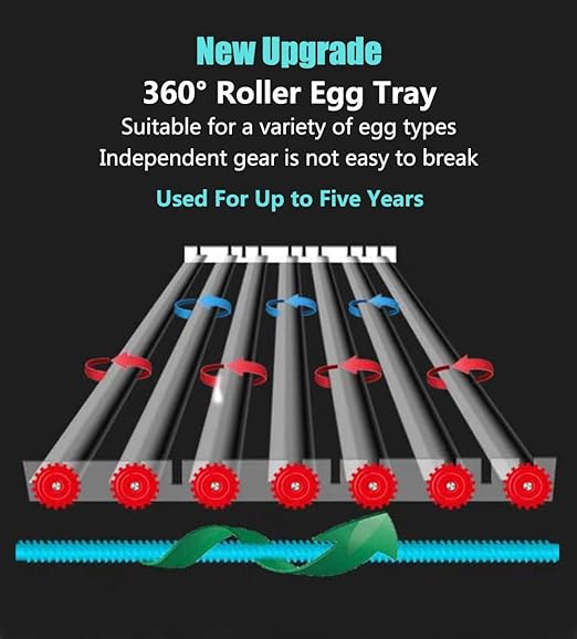 JAEDO Automatic Egg Incubator 150~180 Egg Incubator Digital Automatic Hatcher - Image 5