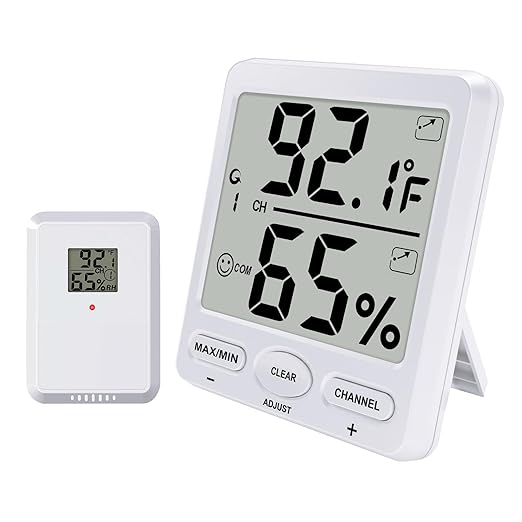 Urageuxy Indoor Outdoor Thermometer Wireless Digital Hygrometer Temperature and by Urageuxy