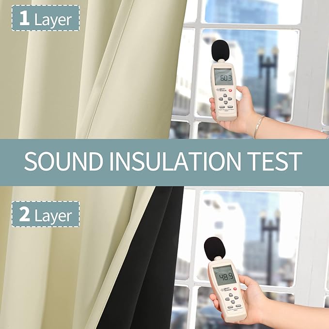BGment Thermal Insulated 100% Blackout Curtains 84 Inch Length 2 Panels - Image 7