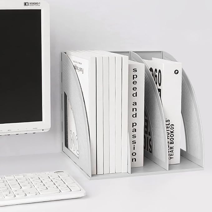 Marte Vanci Magazine File Holder Book Desktop Organizer Plastic Storage Sturdy - Image 8