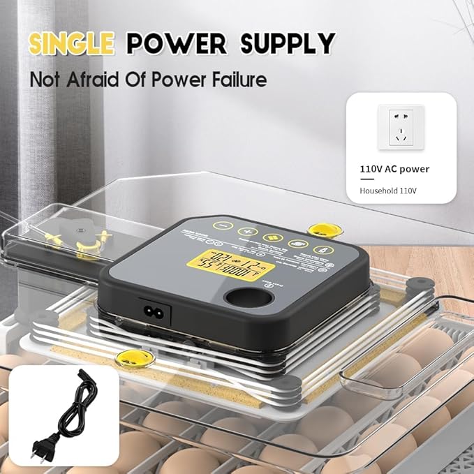 Automatic 48-Egg Incubator for Breeders, Sensor-Based Precise Humidity & Temp - Image 6