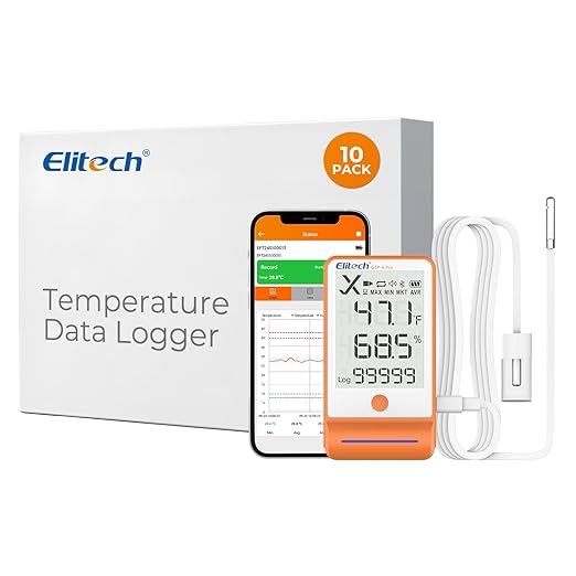 Elitech 10pack Bluetooth Thermometer Data Logger Temperature by Elitech
