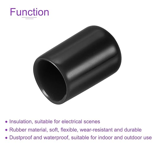 DMiotech 100 Pack 11mm ID Black Screw Thread Protectors Rubber End Caps Bolt - Image 5