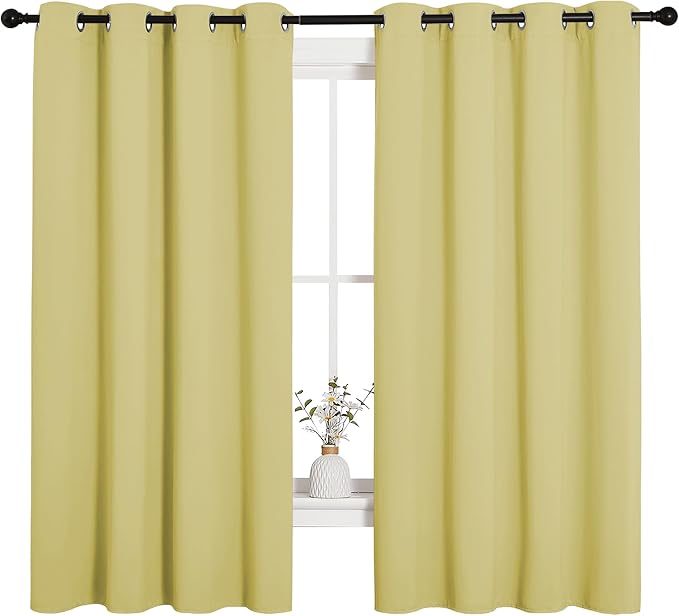 NICETOWN Bedroom Curtain Panels Blackout Draperies, Thermal Insulated Solid - Image 2