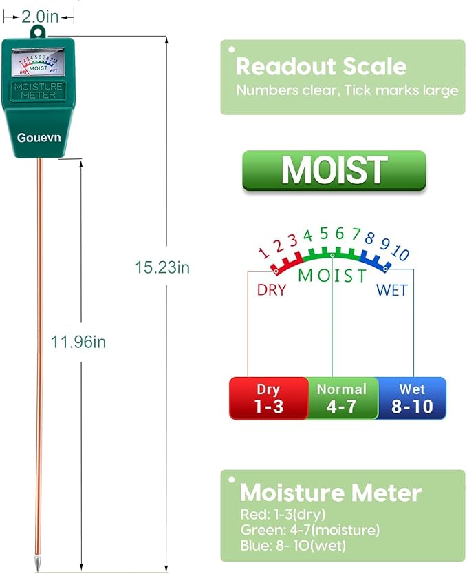 Long Probe Soil Moisture Meter for Plants, Plant Moisture Meter for House Plants - Image 6