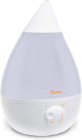 Crane White Drop Ultrasonic Cool Mist Teardrop Humidifier, 1 Gallon Tank by Crane