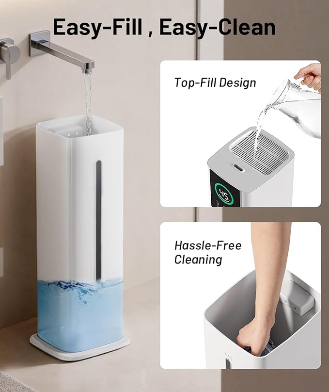 AreShark 2.4 Gal/9L Humidifier for Bedroom, Large Room 500ft², Cool Mist Air - Image 6