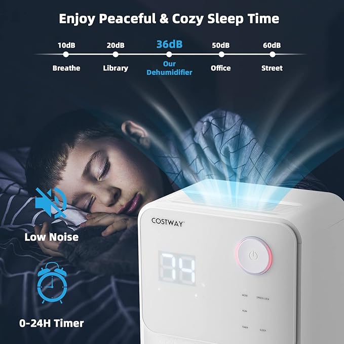COSTWAY 2000 Sq. Ft Dehumidifier - Image 8