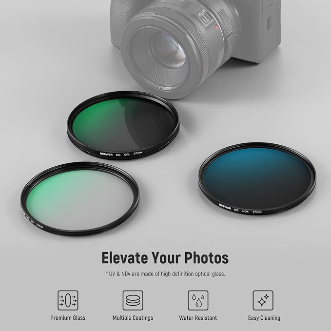 NEEWER 37mm UV/CPL/ND Lens Filter Kit - Image 2