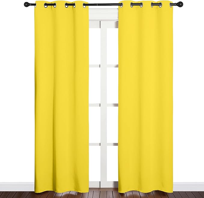 NICETOWN Window Curtain Panels, Thermal Insulated Solid Grommet Draperies/Drapes - Image 2