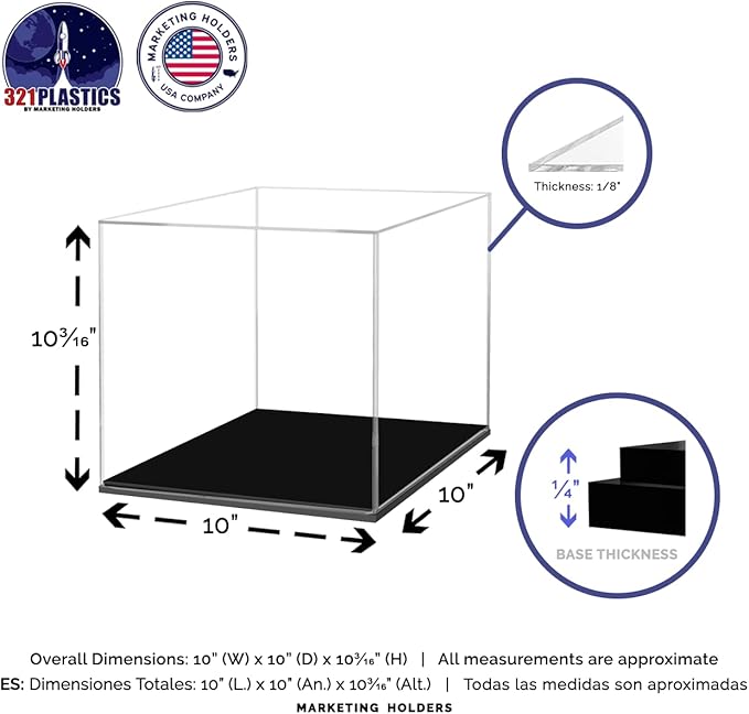 10 Inch Clear Acrylic Display Box - Image 6