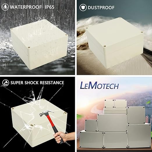 LeMotech Waterproof Dustproof IP65 ABS Plastic Junction Box Universal Electric - Image 7