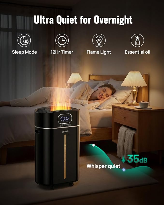 4.2Gal/16L Cool and Warm Mist Humidifier Large Room, Auto Restart Humidifiers - Image 6
