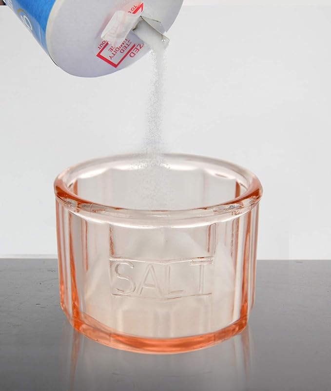 HOME-X Depression Style Pink Glass Salt Cellar - Image 5