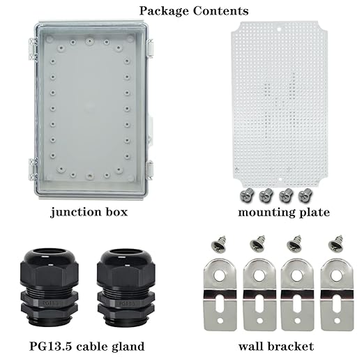 Zulkit Junction Box, IP67 Waterproof Electrical Box Hinged Clear Cover - Image 6