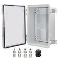 Waterproof Electrical Box, IP67 Junction Box Stainless Steel Latch Hinged Clear by YETLEBOX