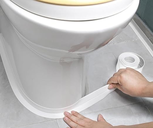 White Caulk Tape Waterproof Self Adhesive, Toilet & Bathtub Sealant Strip by Unknown