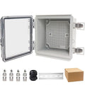 Waterproof Electrical Box, IP67 Junction Box Stainless Steel Latch Hinged Clear by YETLEBOX