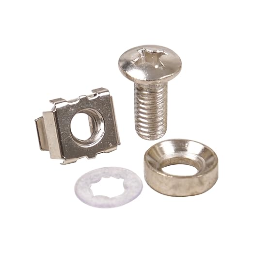 Sound Town M6 Rack Screws and Cage Nuts, 100 Sets, by SOUNDTOWN