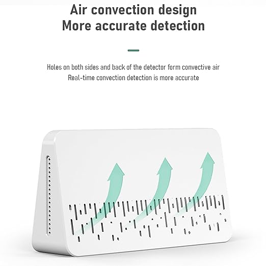 7-in-1 Indoor Air Quality Monitor, Desktop CO2/TVOC/HCHO Detector - Image 2