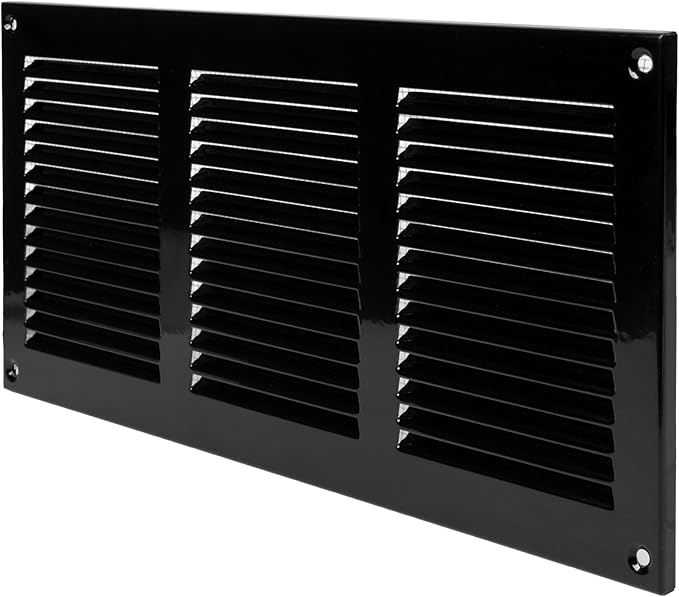 Vent Systems 12" x 6" Inch Scratch Resistant Black Metal Vent Cover - Image 7