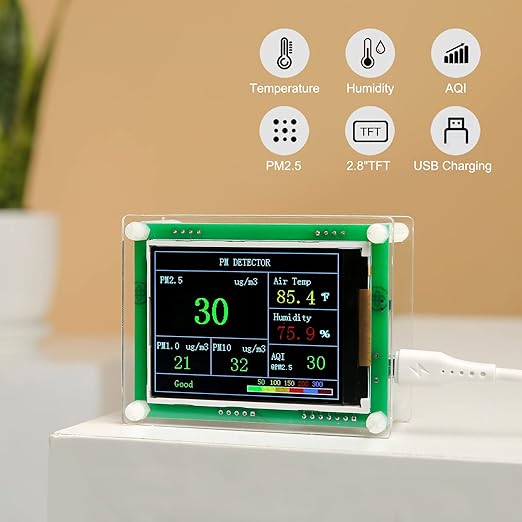 Air Quality Monitor pm2.5 pm10 pm1.0 Detector Indoor air Quality Test kit - Image 7