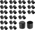 40 Pcs Round Rubber Furniture Leg Caps, 3/4" Vinyl Flexible Chair Leg Floor by Bonsicoky