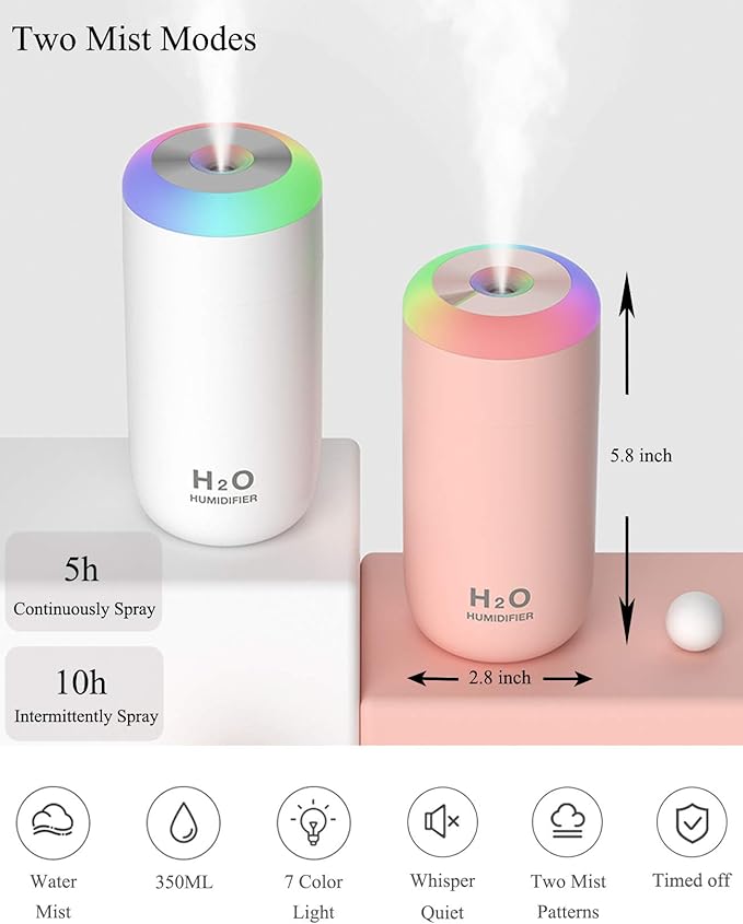 Baby Humidifier, 350ml Small Humidifier - Image 3