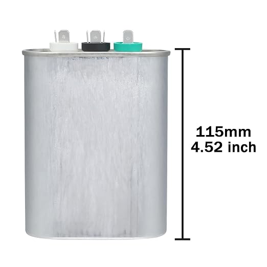 VEXUNGA 80/5 uF 80+5 MFD 370V 440V 450V Oval Dual Run Start AC Capacitor 80 5 - Image 2