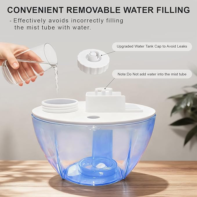 KVM Ultrasonic Cool Mist Humidifier, Quiet Air Humidifiers - Image 5