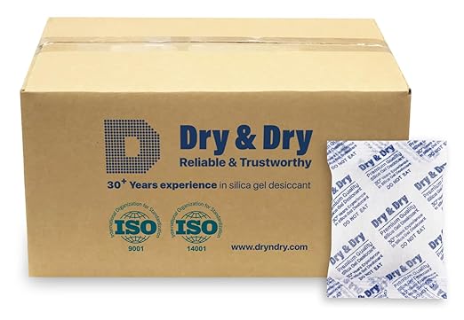Dry & Dry 50 Gram Silica Gel Packets Desiccants, Silica Packets by DryDry