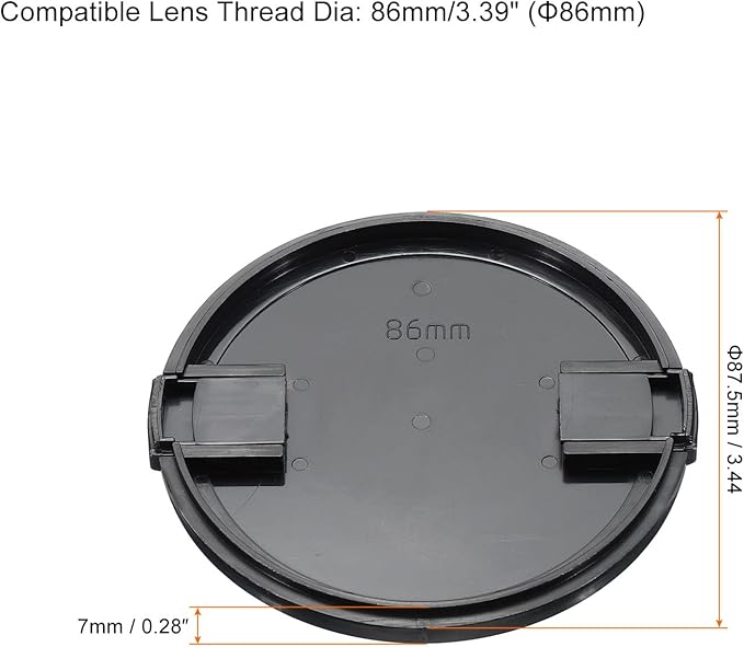 PATIKIL Camera Lens Cap, 2 Pack Sides Pinch Front Lens Cover - Image 2
