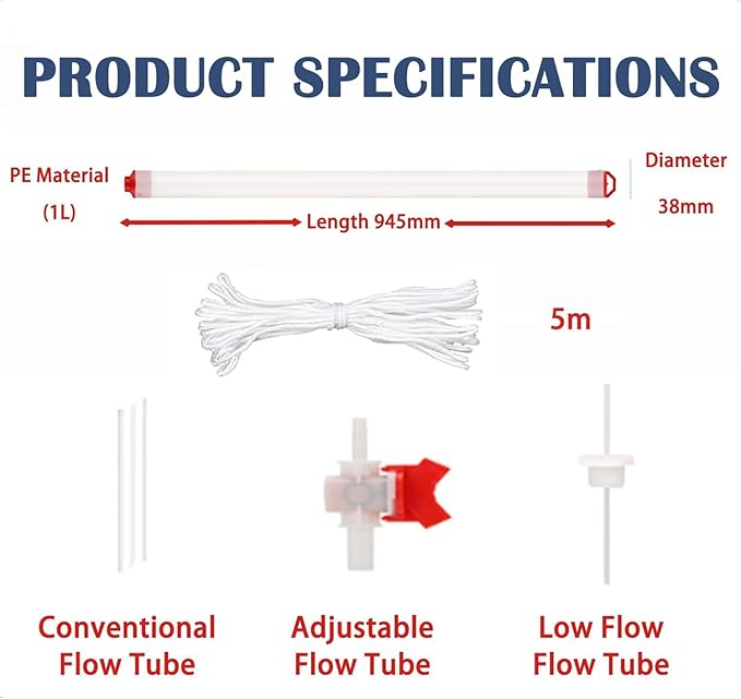 Water Sampler Tube, Ultra Light PE Liquid Sampling Device - Image 2