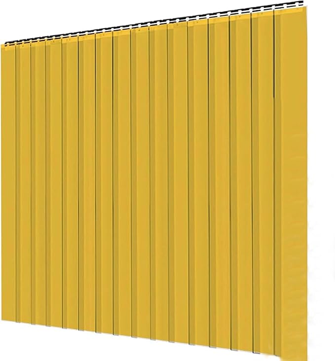 Yellow Kit PVC Smooth Plastic Strip Door Curtain 7 x 1200 in Standard by Acepunch