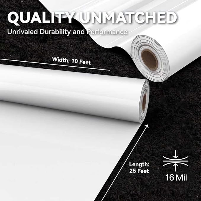 Crawl Space Vapor Barrier, 16 Mil Vapor Barrier, Heavy Duty Polyethylene Film - Image 4