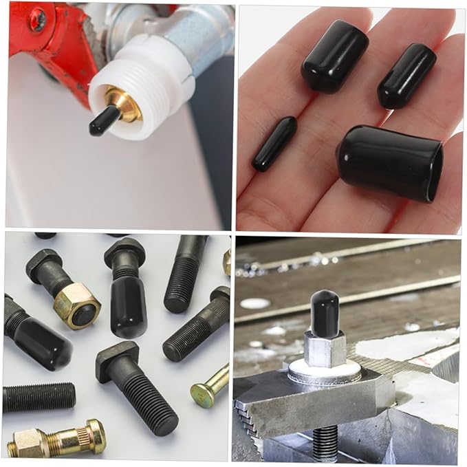 Healifty 80pcs Rubber End Cap Flexible Thread Protectors - Image 5